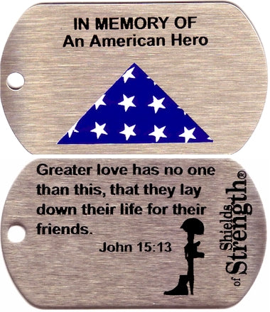 Shields of Strength Military-Style Dog Tag Necklaces (Assorted)