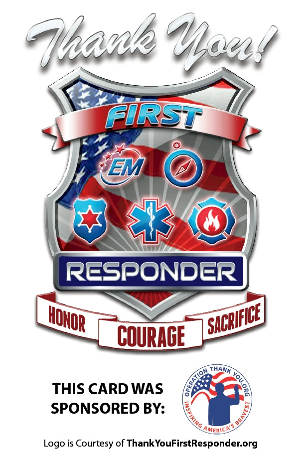 First Responder Thank You Cards