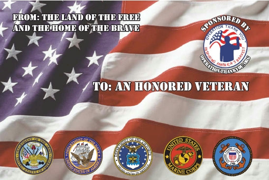 Honored Veteran Thank You Cards (For Any Veteran)