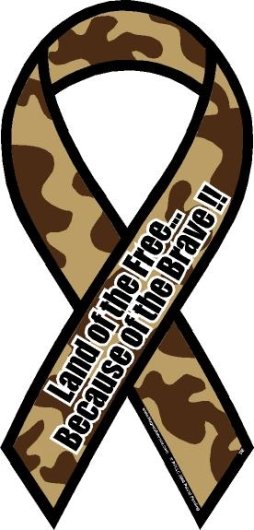 US Military Service Branch, Patriotic, Inspirational Ribbon Magnets (Assorted)
