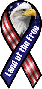 US Military Service Branch, Patriotic, Inspirational Ribbon Magnets (Assorted)
