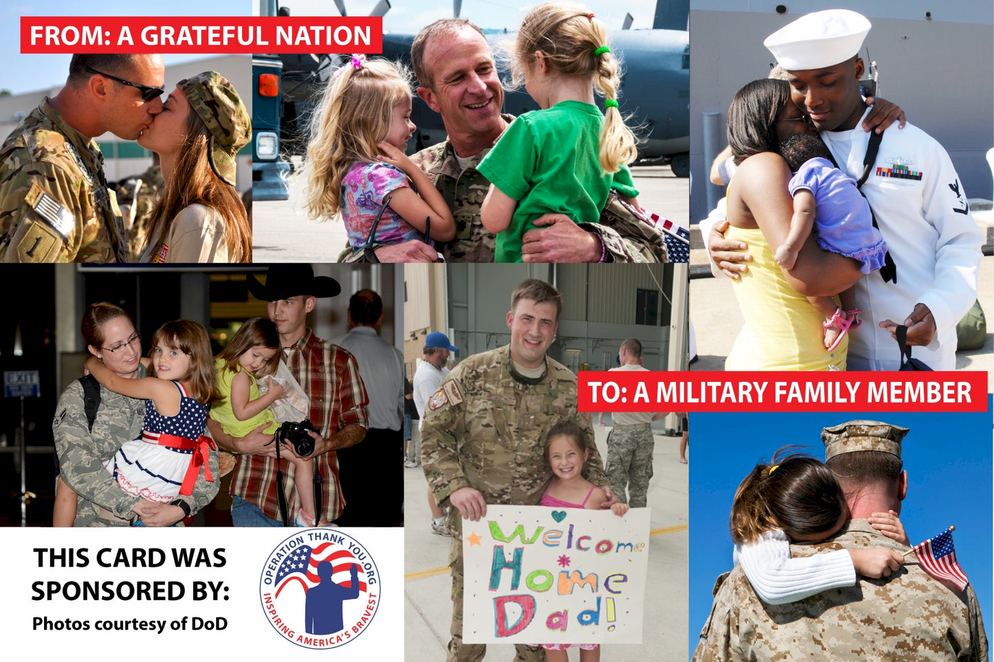 Military Family Member Thank You Cards