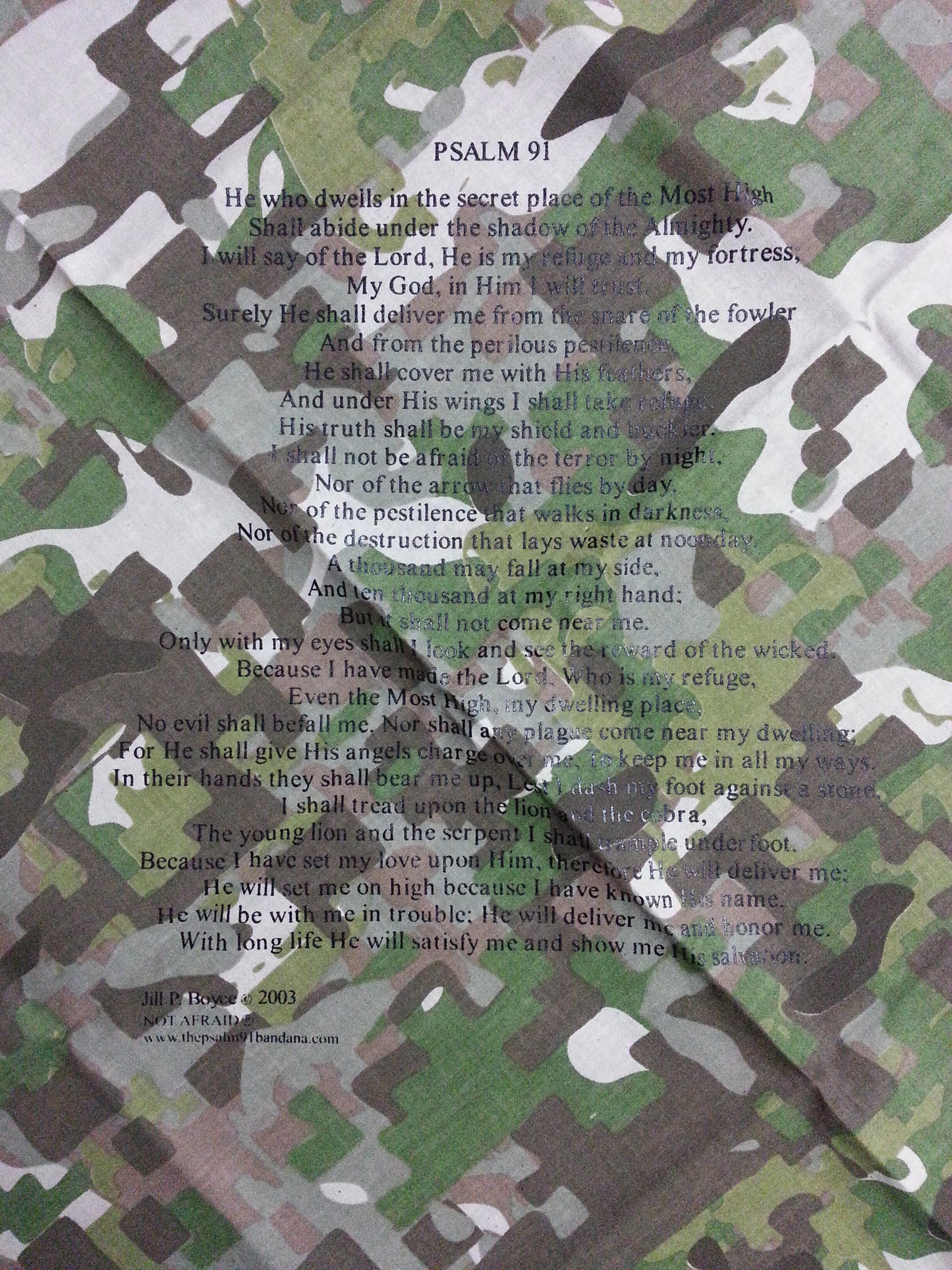 Psalm 91 Bandana (Various Color Patterns)