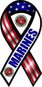 US Military Service Branch, Patriotic, Inspirational Ribbon Magnets (Assorted)