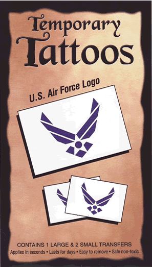 Military & Patriotic Temporary Tattoo Set (Assorted)