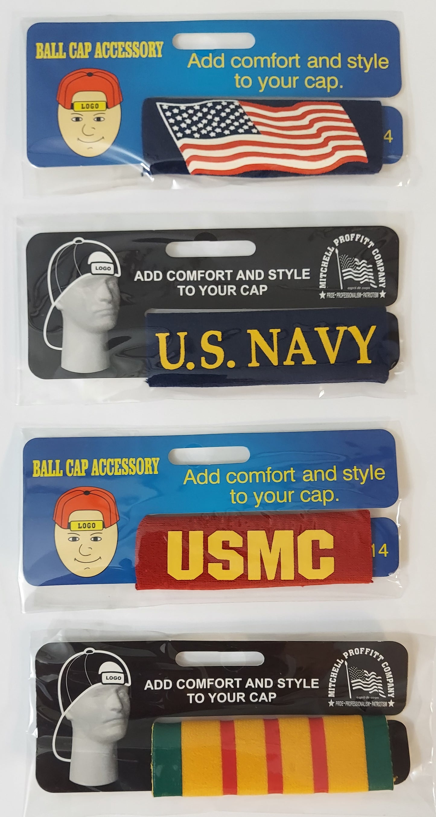 Military and Patriotic Ball Cap Comfort Accessory (Assorted)