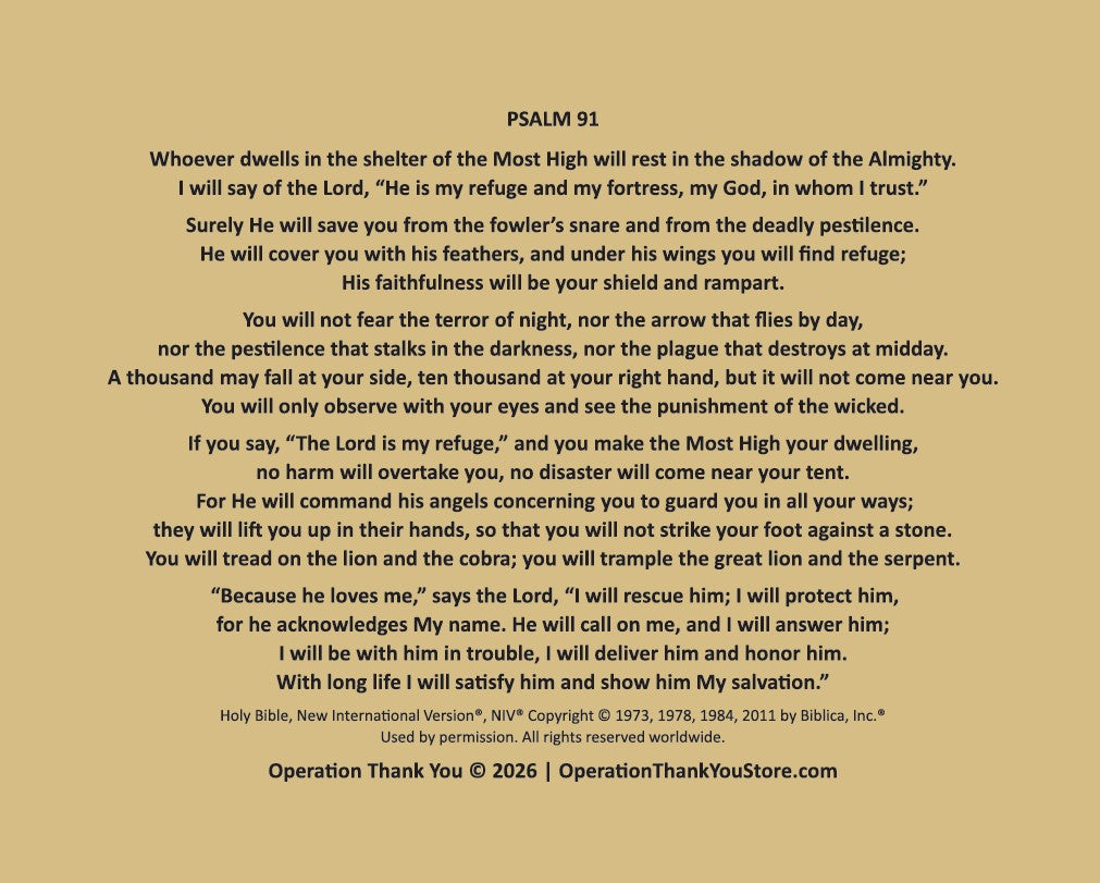 Psalm 91 Bandana (Various Color Patterns)
