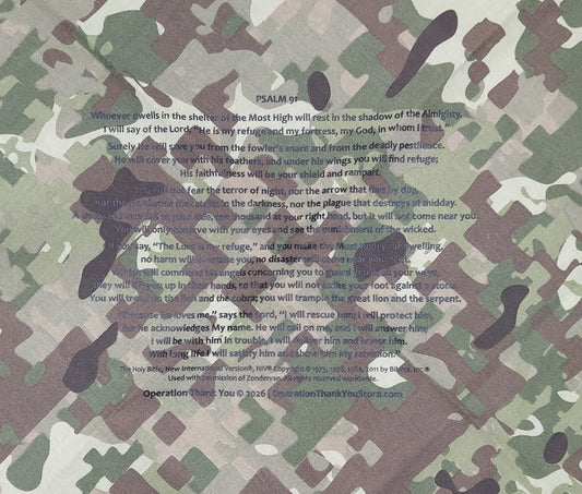 Psalm 91 Bandana (Various Color Patterns)