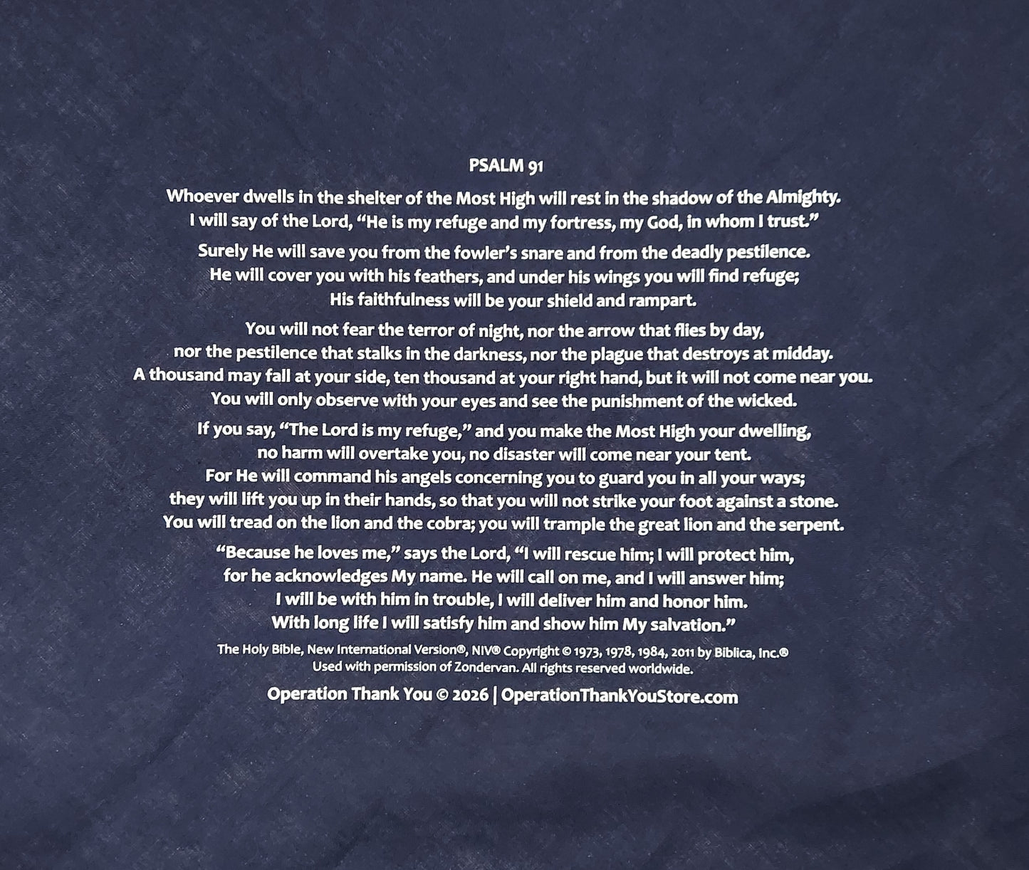Psalm 91 Bandana (Various Color Patterns)