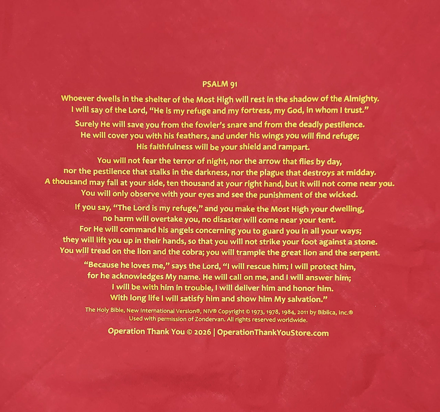 Psalm 91 Bandana (Various Color Patterns)