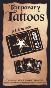 Military & Patriotic Temporary Tattoo Set (Assorted)