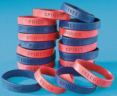 Military & Patriotic Wristbands (Assorted Designs)