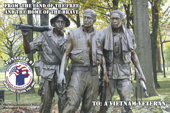 Vietnam Veteran Thank You Cards (The Three Servicemen)